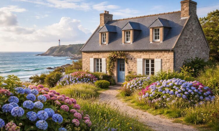 explorez le charme authentique d'une maison bretonne en bord de mer, alliant tradition et beauté naturelle pour un séjour inoubliable.