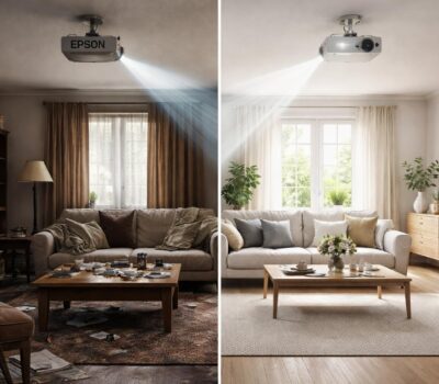 découvrez la transformation spectaculaire de votre intérieur grâce au home staging avant/après ultra net avec le vidéoprojecteur epson. optimisez votre présentation immobilière en mettant en valeur chaque détail.