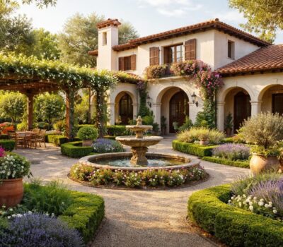 découvrez nos conseils pour aménager un jardin harmonieux autour d'une maison au style hacienda espagnole, alliant charme traditionnel et ambiance méditerranéenne.