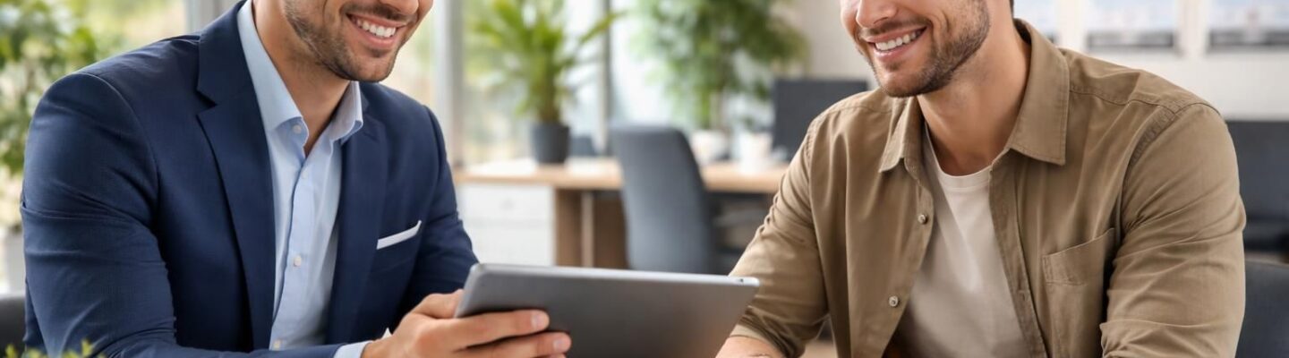 accélérez la collecte des dossiers locataires en agence grâce à l'utilisation de tablettes tactiles pour une gestion rapide et efficace.